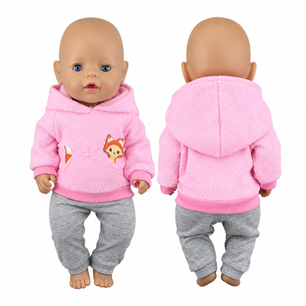 Reborn Baby Doll Outfit Set - 43cm/17in Clothes & Hat