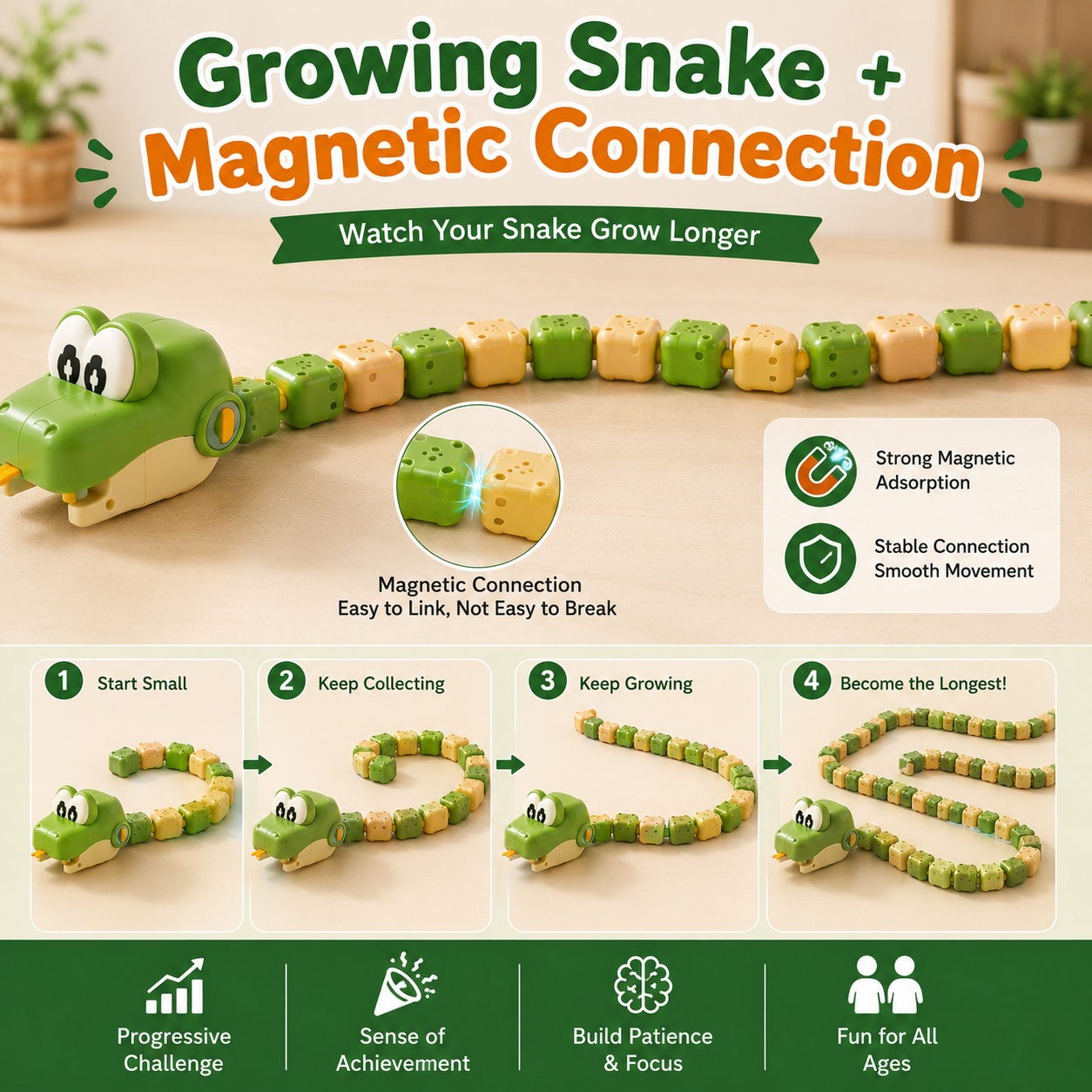 Growing snake toy remote controller