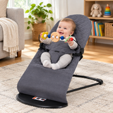 Transat pliable pour bébé avec arche de jeux, balancement à 3 vitesses, 0-10 mois miniature 3