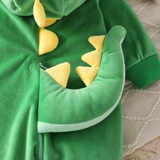 Baby Dinosaur Hooded Onesie, Cotton Costume Romper miniatura 4