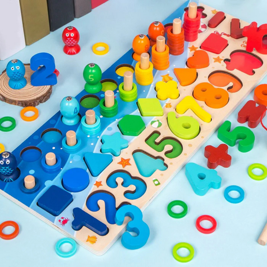 Montessori Math Board Pastel colored version