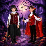 Boys Vampire Costume Set with Cane & Fangs thumbnail 4
