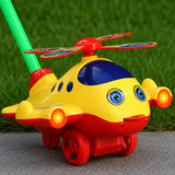 Push-Along Aeroplane Toddler Walker Toy with Bell & Spinning Propeller thumbnail 4