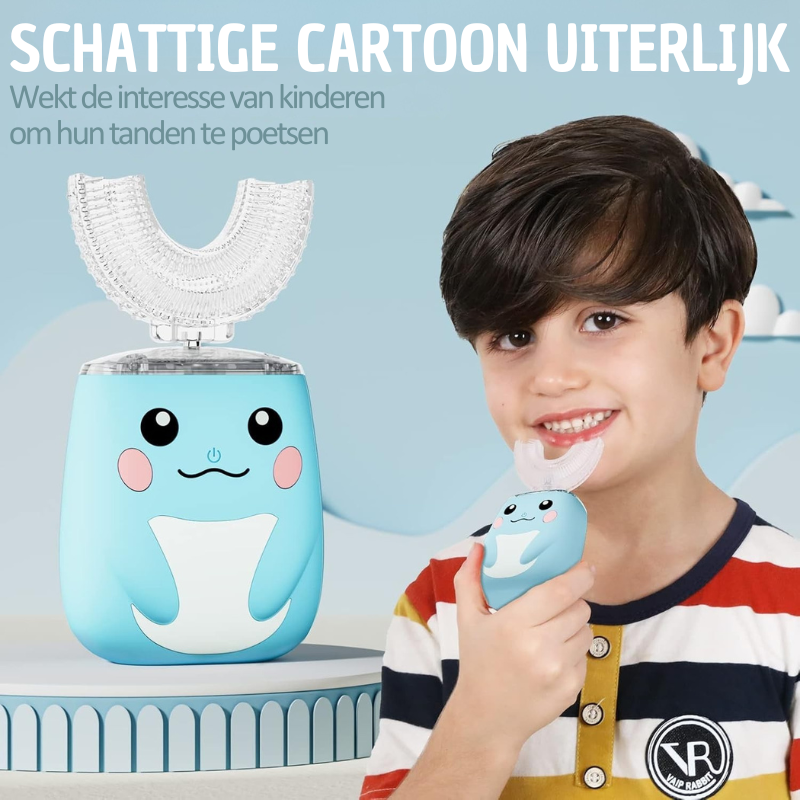 Kids Sonic Electric Toothbrush Set | 360° U-Shape + Case