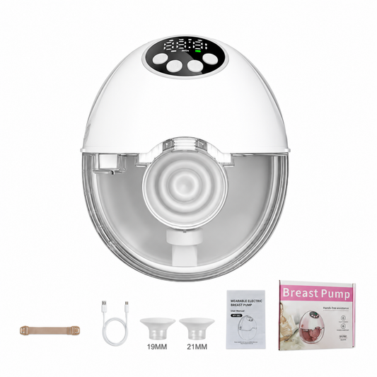 Wearable electric breast pump, hands-free double pump with LED display