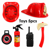Kids Firefighter Cosplay Costume Set with Helmet & Accessories thumbnail 1