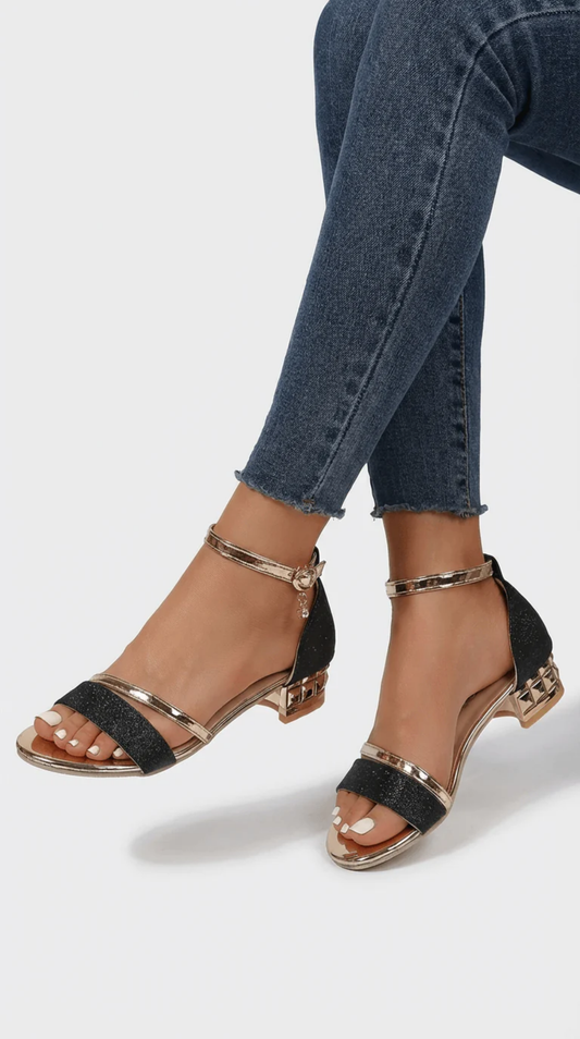 Block Heel Sandals Women – Ankle Strap & Cushioned Footbed, Patio Season Elegant Everyday