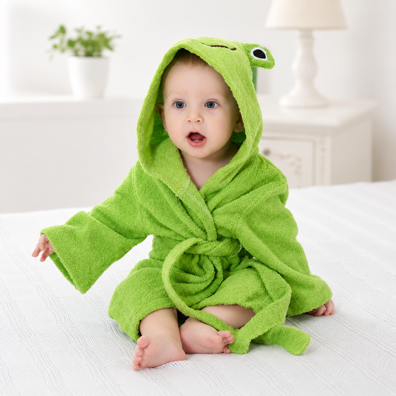 Baby Hooded Bath Towel — Soft Animal Design Bath Poncho for Babies & Toddlers