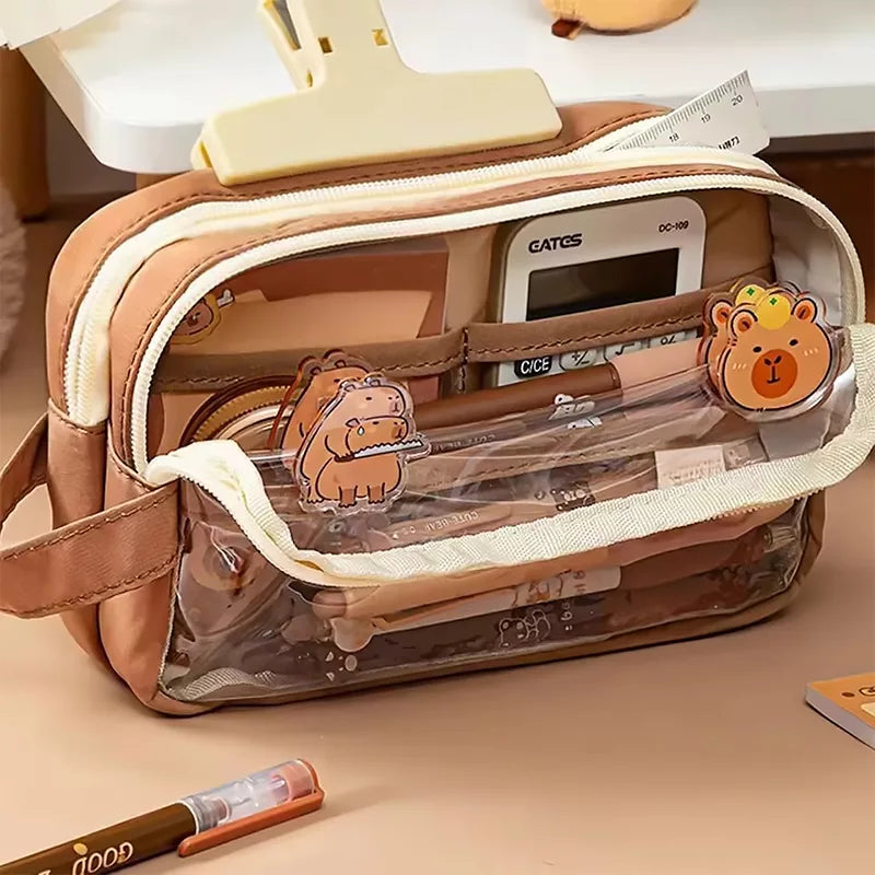 Capybara pencil case open view