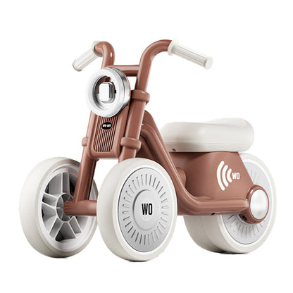 Kids balance bike black colour detail angle