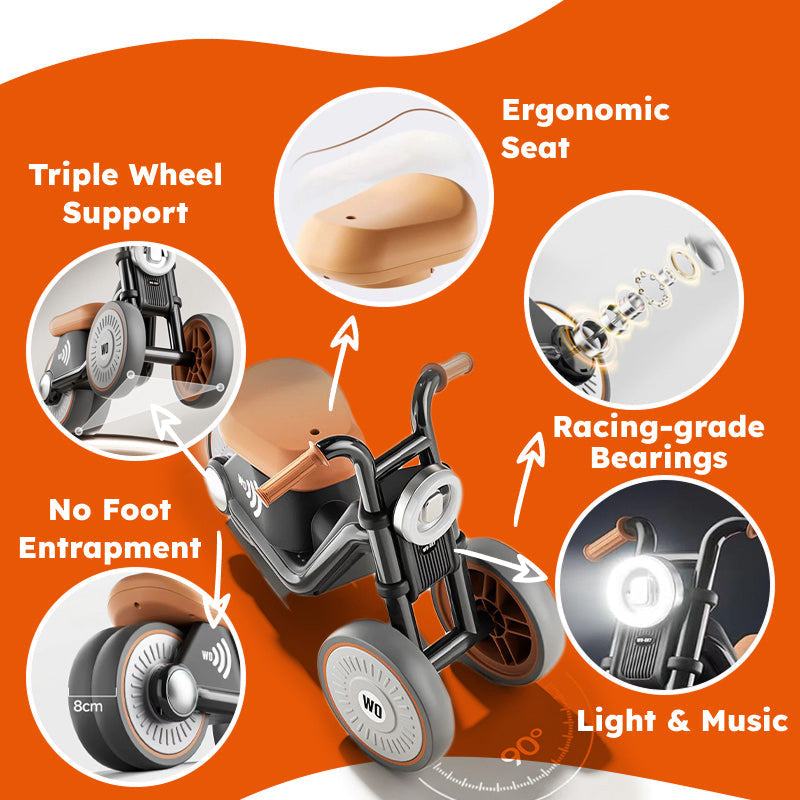 Kids balance bike front view