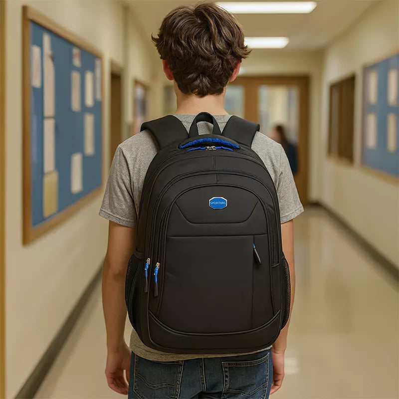 Kids ergonomic spacious school backpack front view