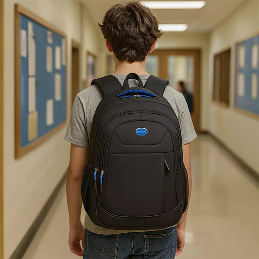 Kids ergonomic spacious school backpack front view