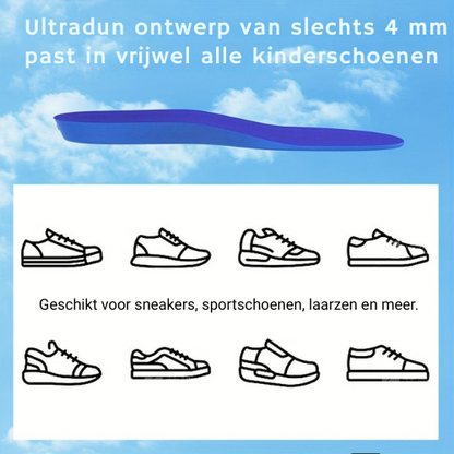 Shoe insole for kids, thickness and comfort view
