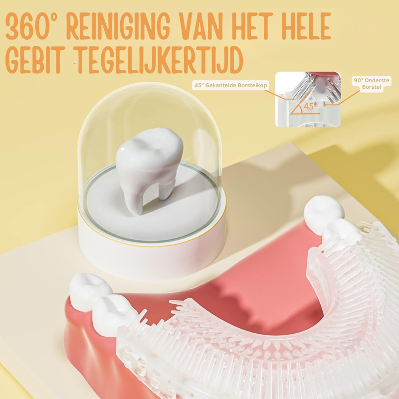 Kids Sonic Electric Toothbrush Set | 360° U-Shape + Case