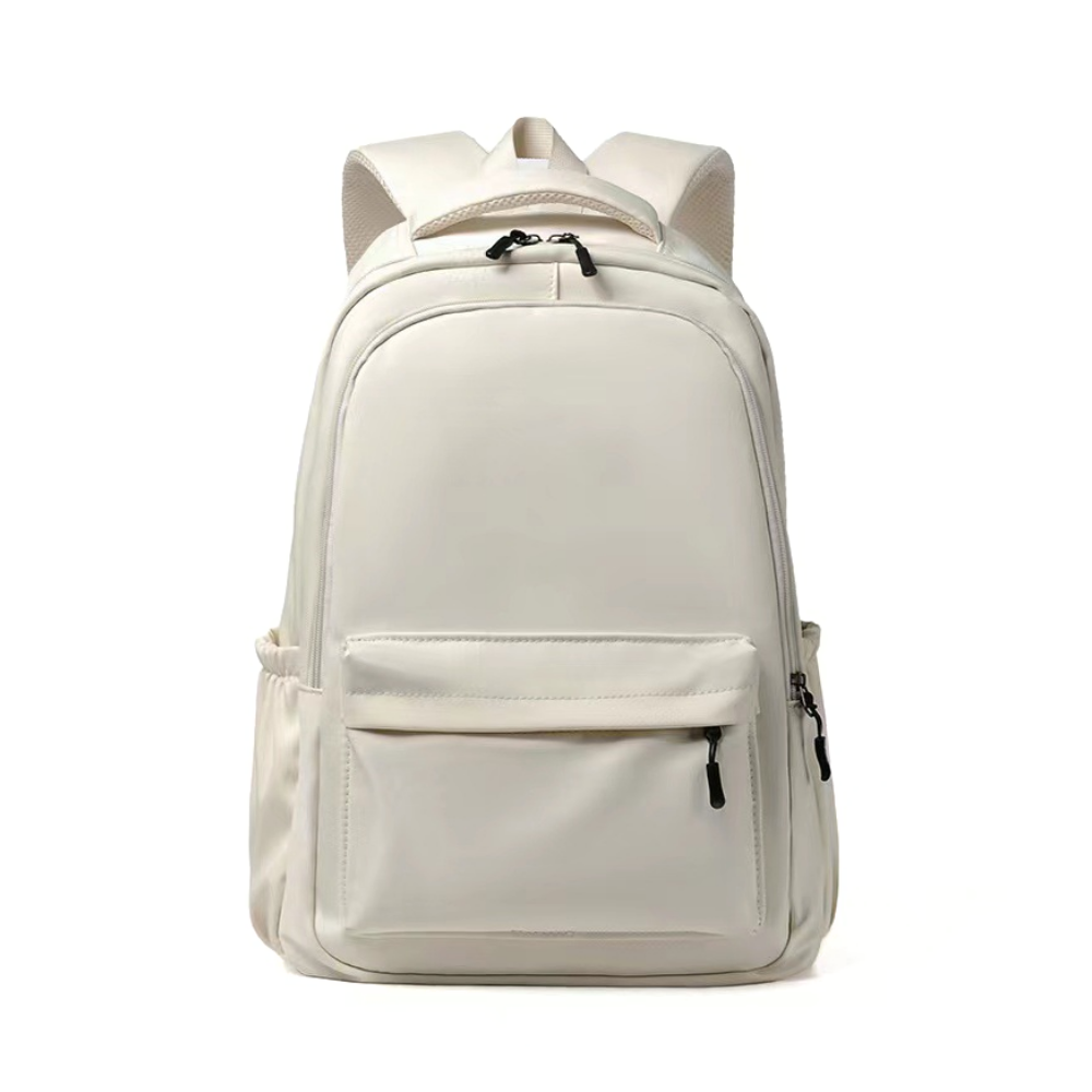White kids laptop backpack front view