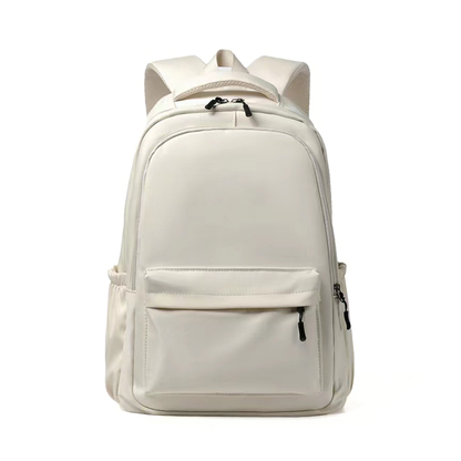White kids laptop backpack front view