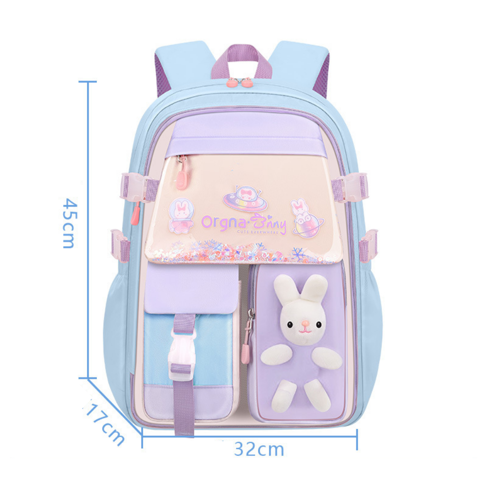 Blue kids school backpack large
