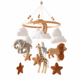 Wooden Baby Cot Mobile Arm & Hanging Felt Toy Set thumbnail 3