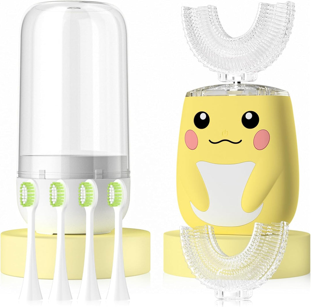 Kids Sonic Electric Toothbrush Set | 360° U-Shape + Case