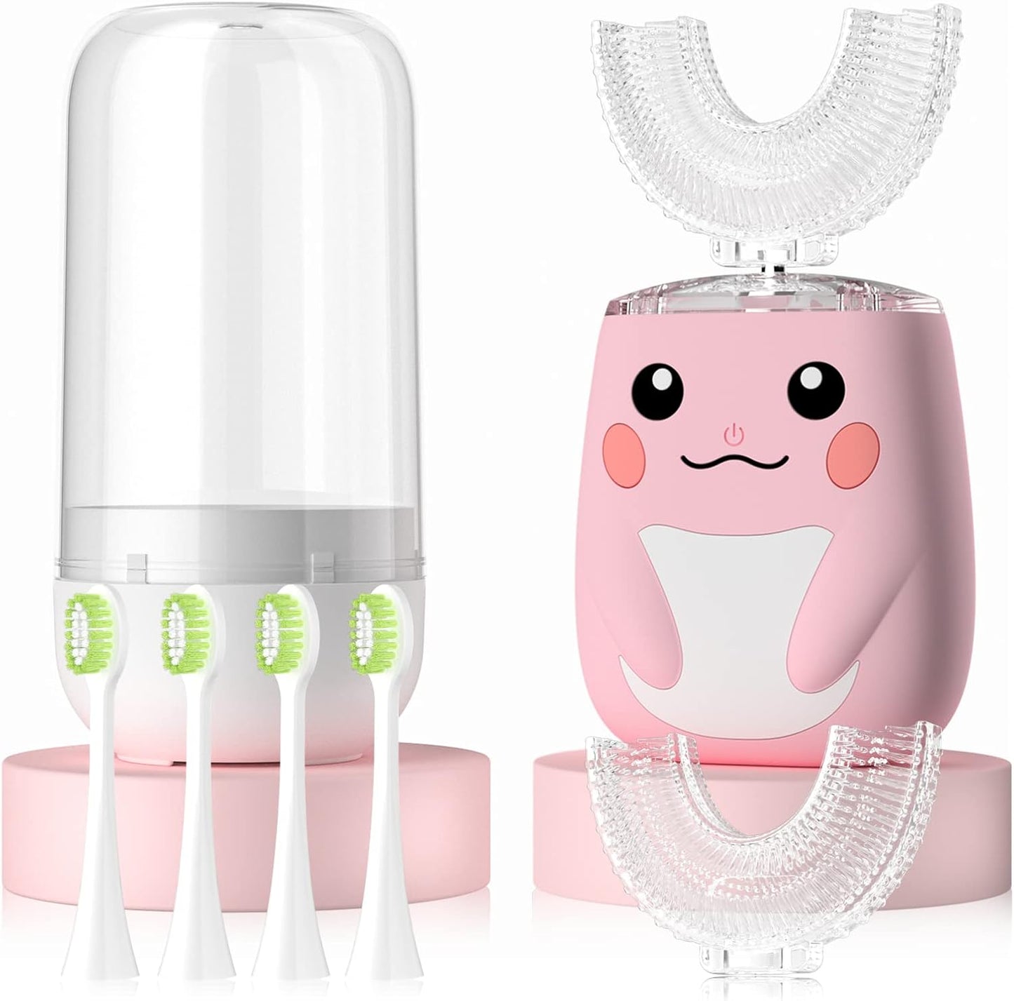 Kids Sonic Electric Toothbrush Set | 360° U-Shape + Case