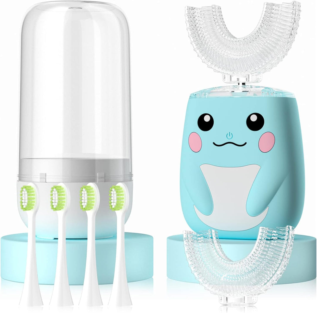 Kids Sonic Electric Toothbrush Set | 360° U-Shape + Case