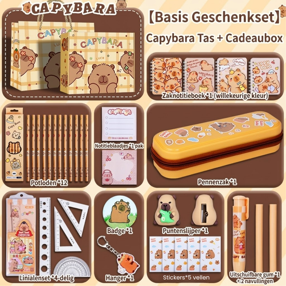Capybara stationery standard set in gift box