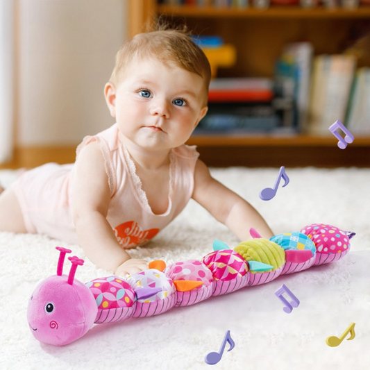 Baby caterpillar sensory toy pink