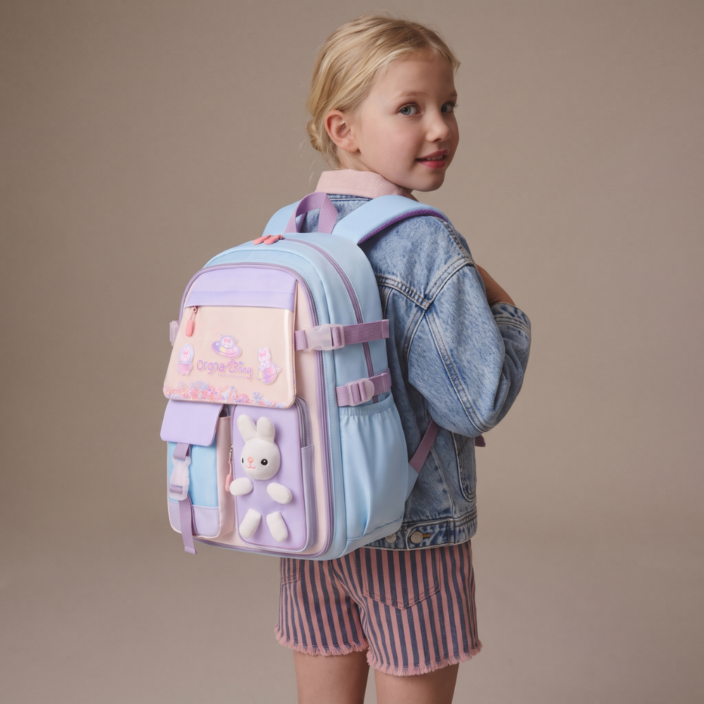 Kids school backpack organiser detail