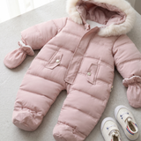 Hooded Fleece Baby Romper | Cosy Winter Jumpsuit thumbnail 5