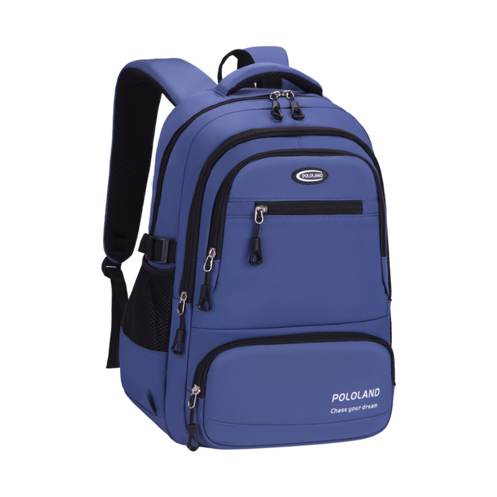 Blue school and travel backpack
