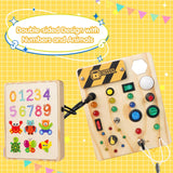 Montessori Sensory Busy Board with 27 LED Lights thumbnail 1