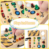Montessori Sensory Busy Board with 27 LED Lights thumbnail 3