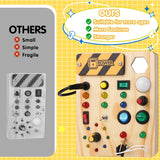 Montessori Sensory Busy Board with 27 LED Lights thumbnail 2