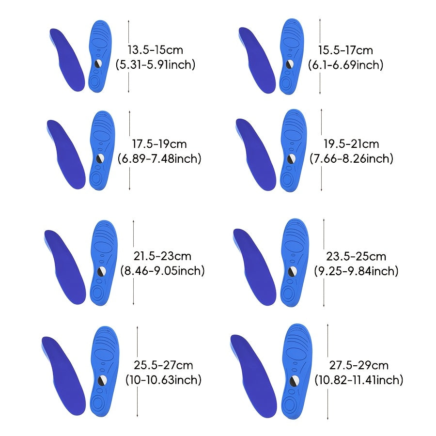 Shoe insole pair showing top and bottom surfaces