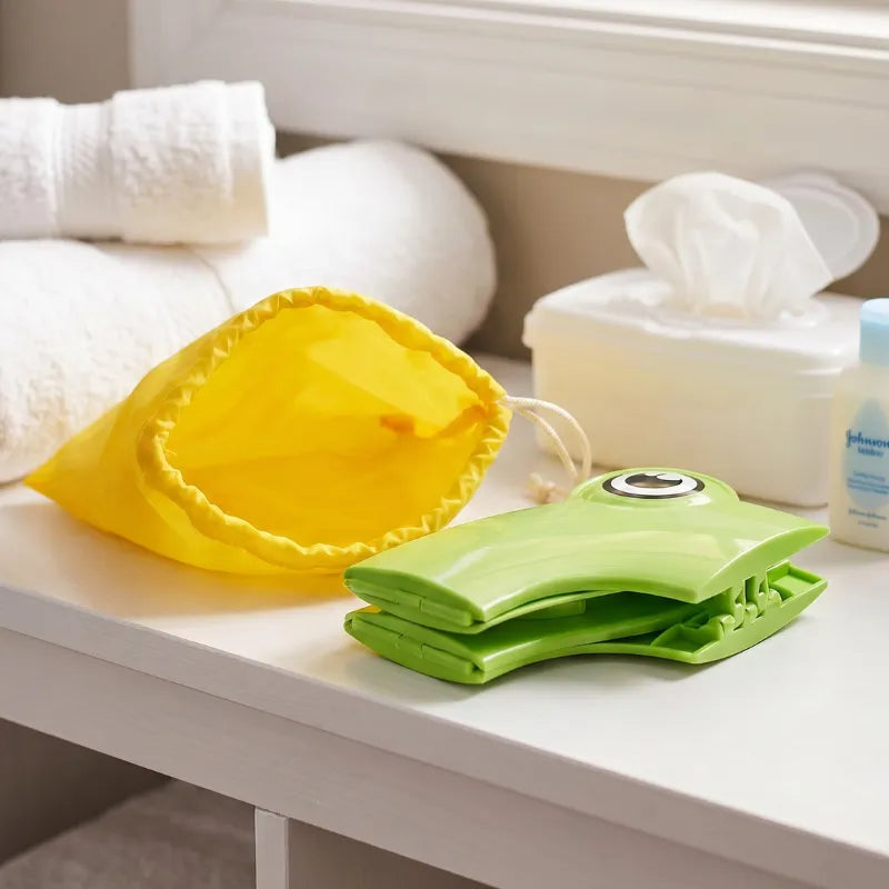 Frog potty seat on toilet