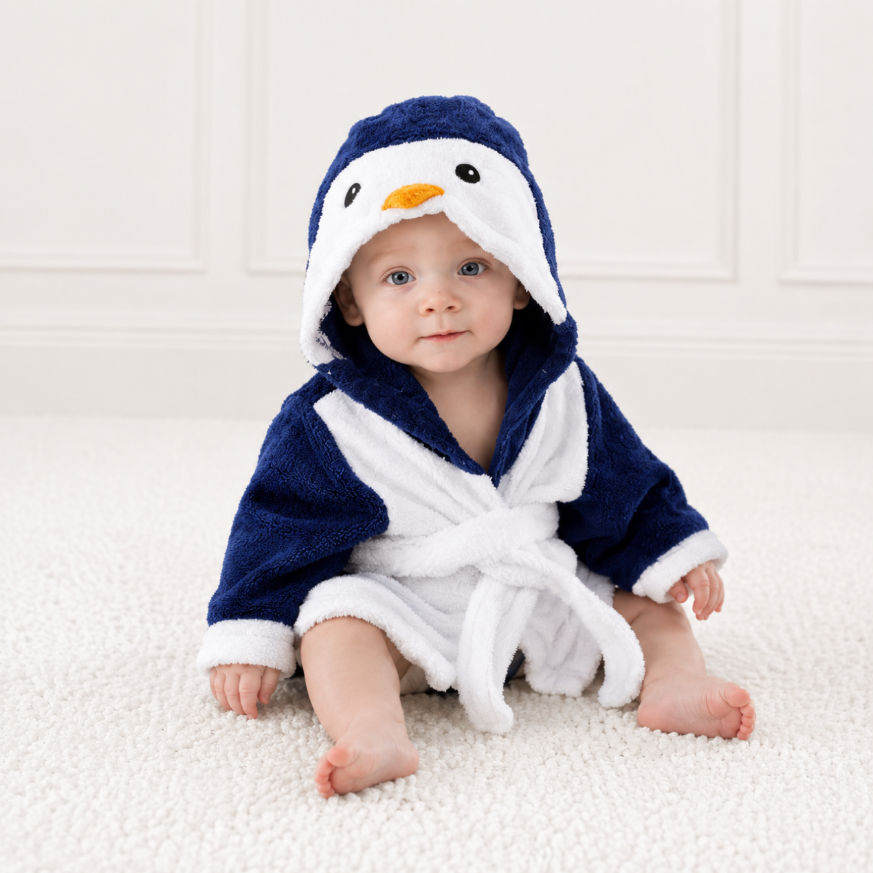 Baby Hooded Bath Towel — Soft Animal Design Bath Poncho for Babies & Toddlers