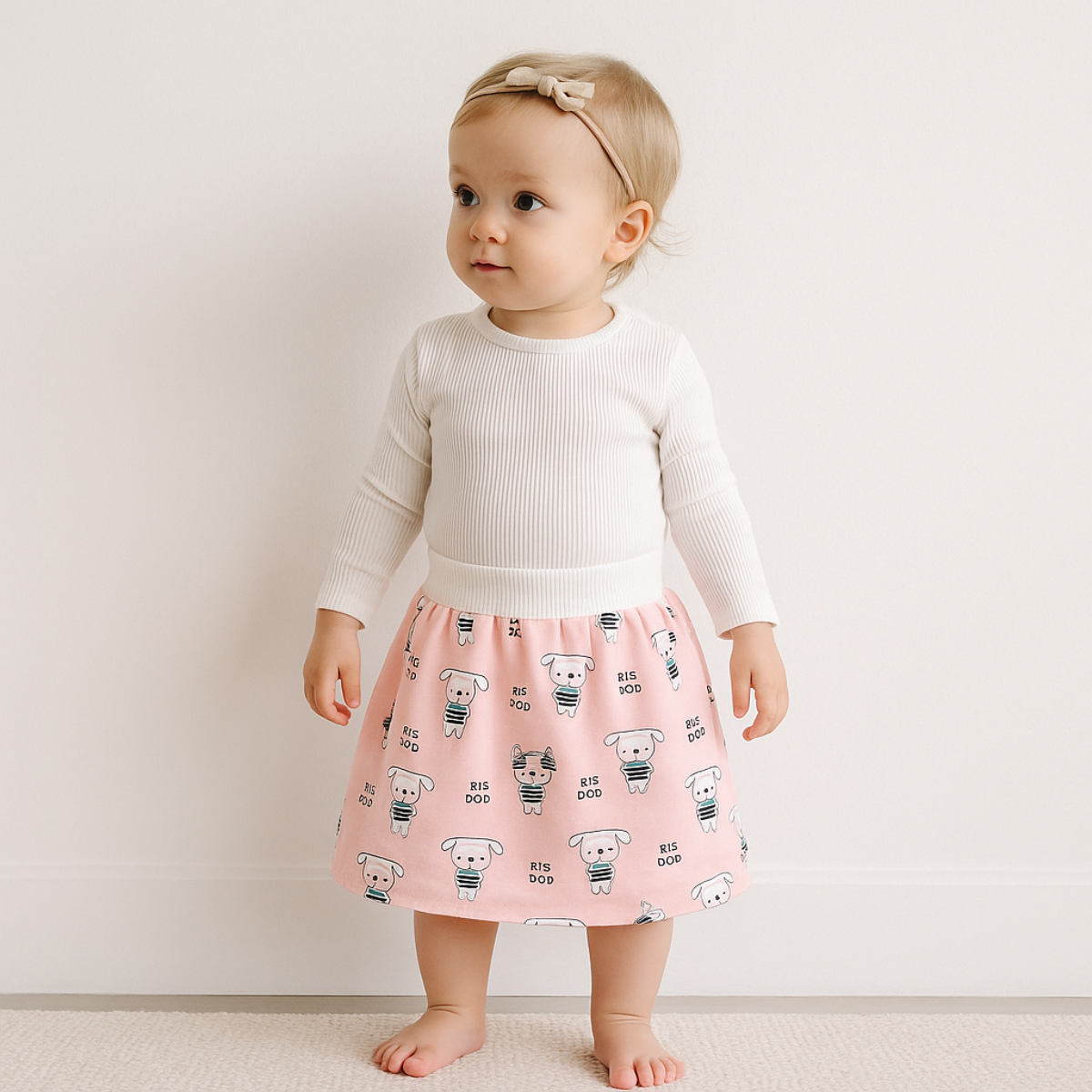 Kids Printed Pants & Skirt Set — Cute Animal Patterns