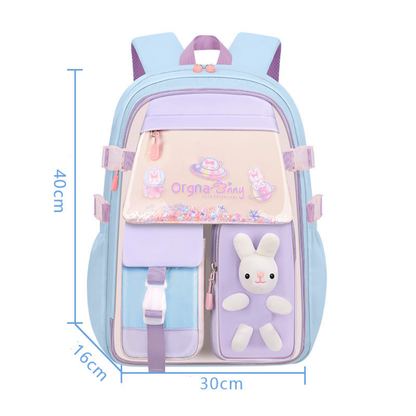 Blue kids school backpack small