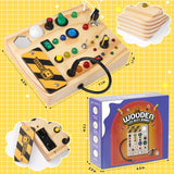 Montessori Sensory Busy Board with 27 LED Lights thumbnail 5