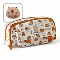 Cute Capybara Pencil Case with Compartments