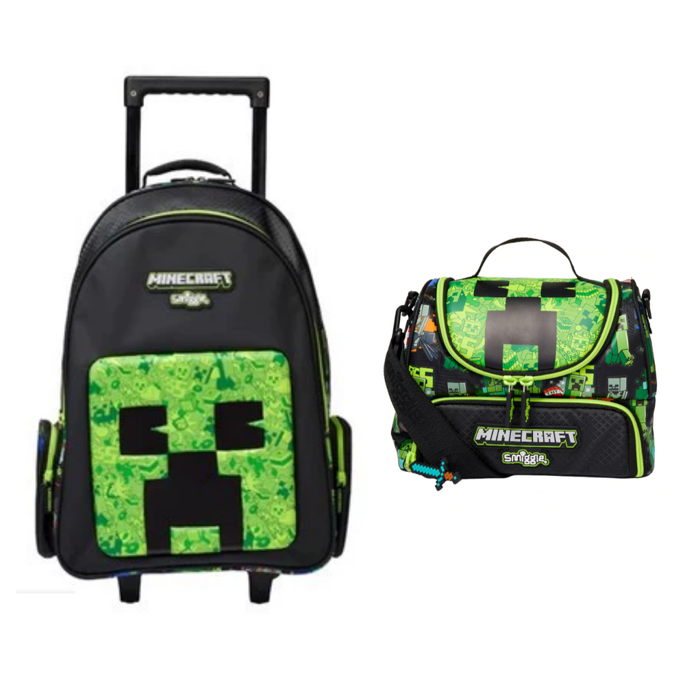 Kids trolley backpack with lunch bag bundle