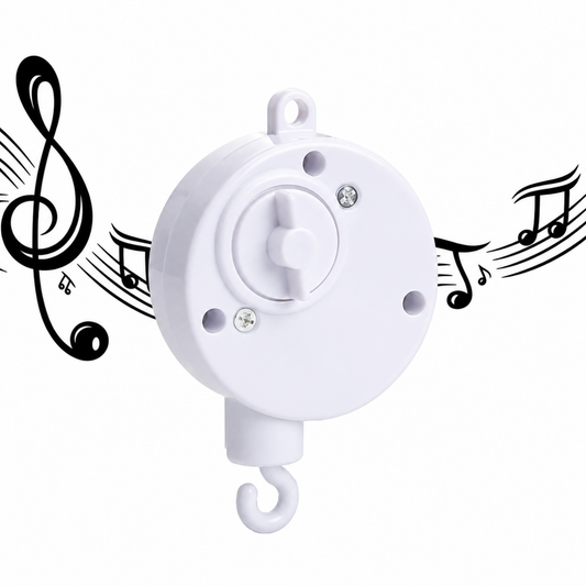 Wooden baby cot mobile arm with hanging felt toy toppers, product view