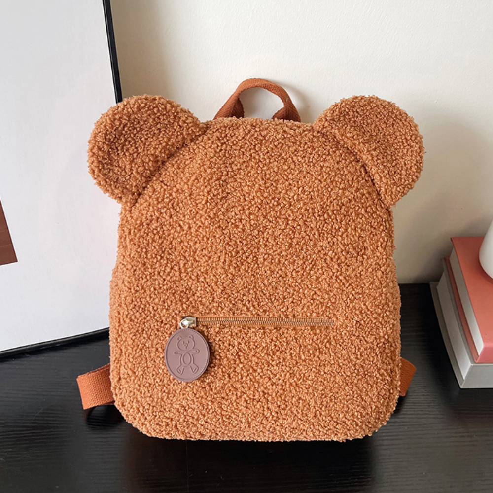 Brown teddy bear kids backpack