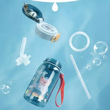 Cute Leakproof Kids Water Bottle with Straw thumbnail 5