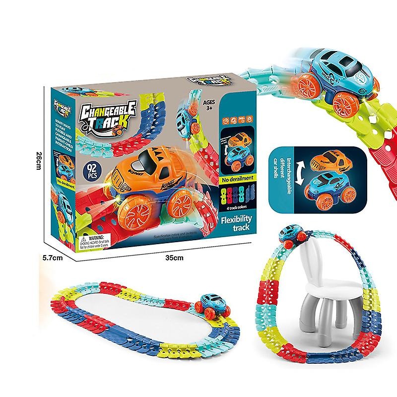 92 piece flexible race track set — 2.2 meters