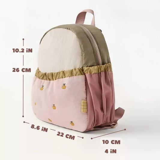 Mini backpack front embroidery detail