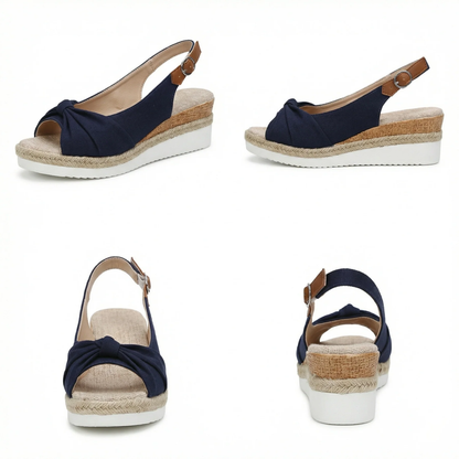 Ergonomic Wedge Sandals Women – Adjustable Strap & Arch Support, Summer Patio Comfort Canada