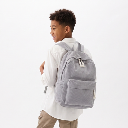 Corduroy backpack interior view