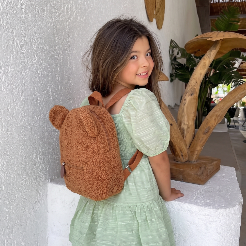 Teddy backpack front pocket detail